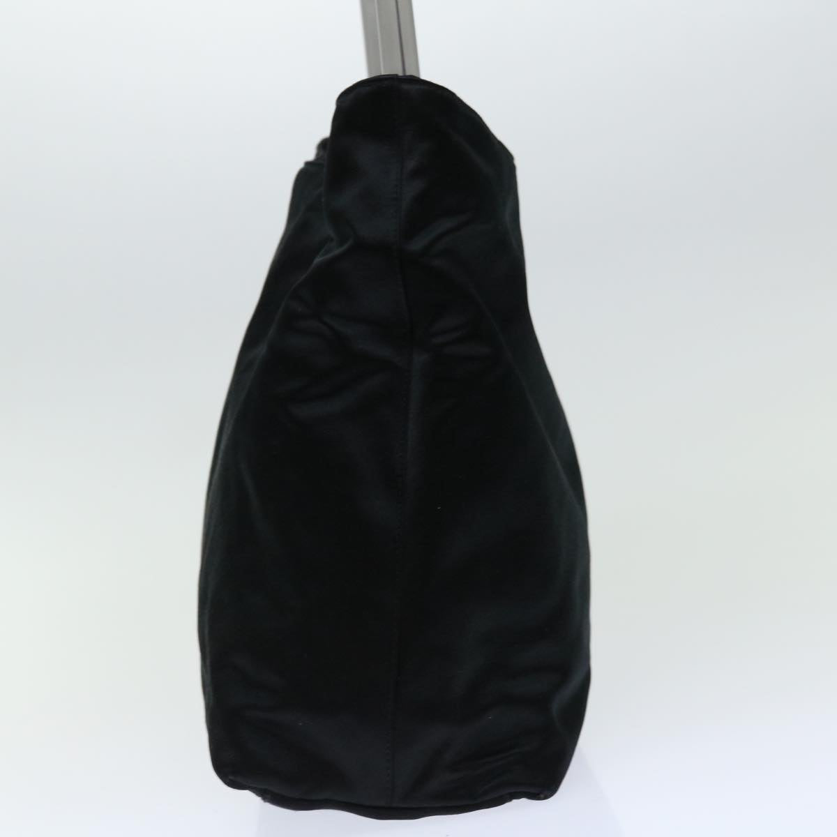 PRADA Shoulder Bag Satin Black Auth 68341
