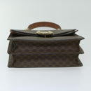 CELINE Macadam Canvas Hand Bag PVC Brown Auth 68360-5