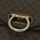 CELINE Macadam Canvas Hand Bag PVC Brown Auth 68360-18