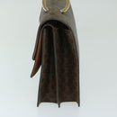 CELINE Macadam Canvas Hand Bag PVC Brown Auth 68360-3