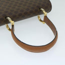 CELINE Macadam Canvas Hand Bag PVC Brown Auth 68360-7