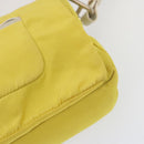 PRADA Shoulder Bag Nylon Yellow Auth 68364-8