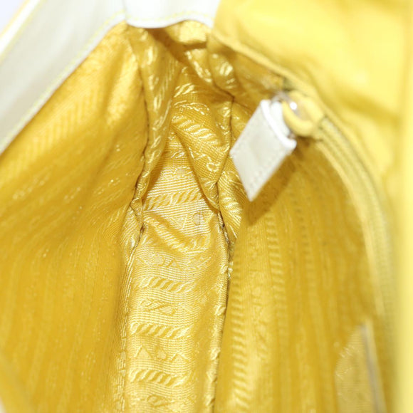 PRADA Shoulder Bag Nylon Yellow Auth 68364