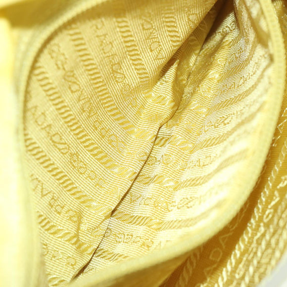 PRADA Shoulder Bag Nylon Yellow Auth 68364