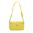 PRADA Shoulder Bag Nylon Yellow Auth 68364-13