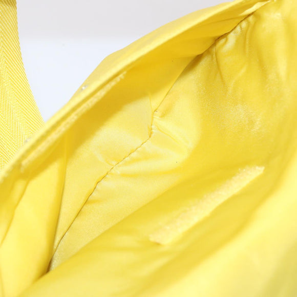 PRADA Shoulder Bag Nylon Yellow Auth 68364