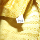 PRADA Shoulder Bag Nylon Yellow Auth 68364-11
