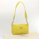 PRADA Shoulder Bag Nylon Yellow Auth 68364-12