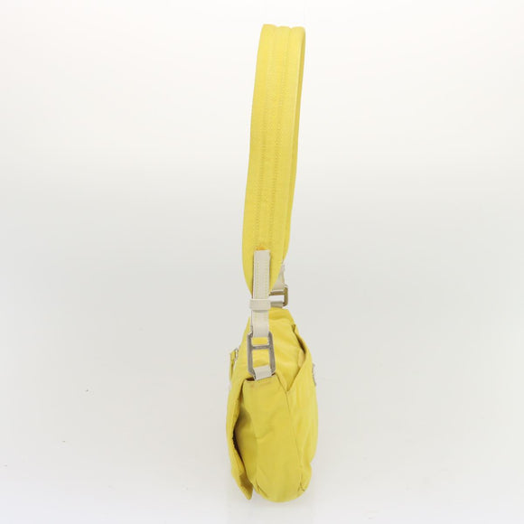 PRADA Shoulder Bag Nylon Yellow Auth 68364