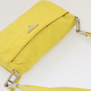 PRADA Shoulder Bag Nylon Yellow Auth 68364-6