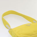 PRADA Shoulder Bag Nylon Yellow Auth 68364-14