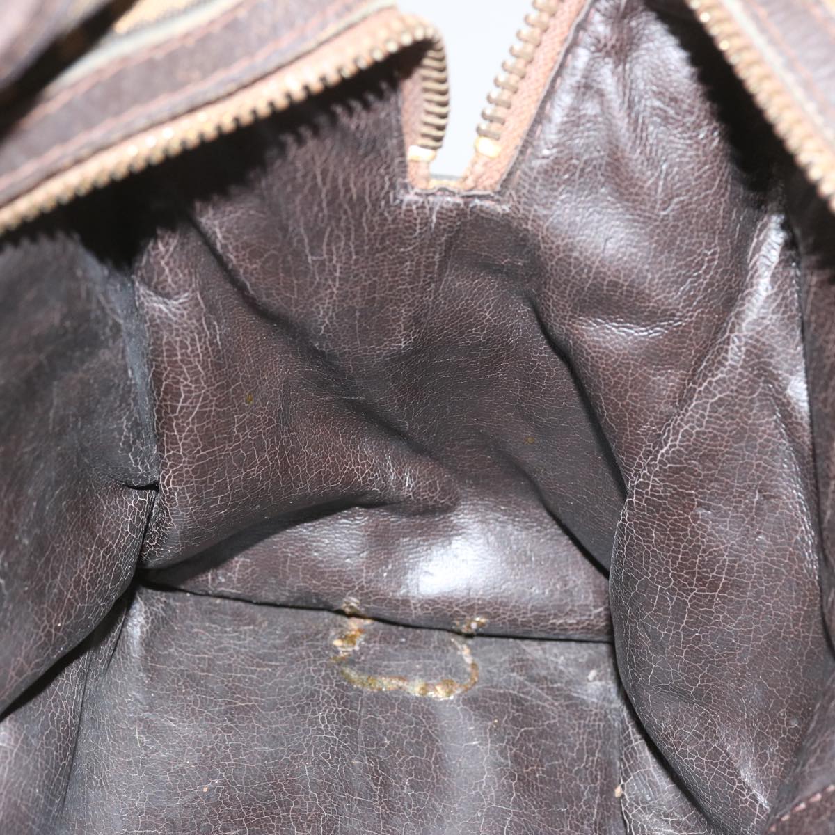 FENDI Zucca Canvas Hand Bag Black Brown Auth 68378