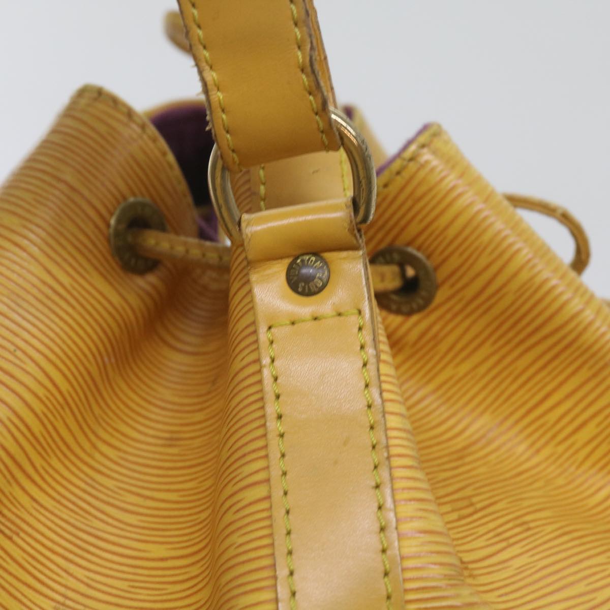 LOUIS VUITTON Epi Petit Noe Shoulder Bag Tassili Yellow M44109 LV Auth 68383