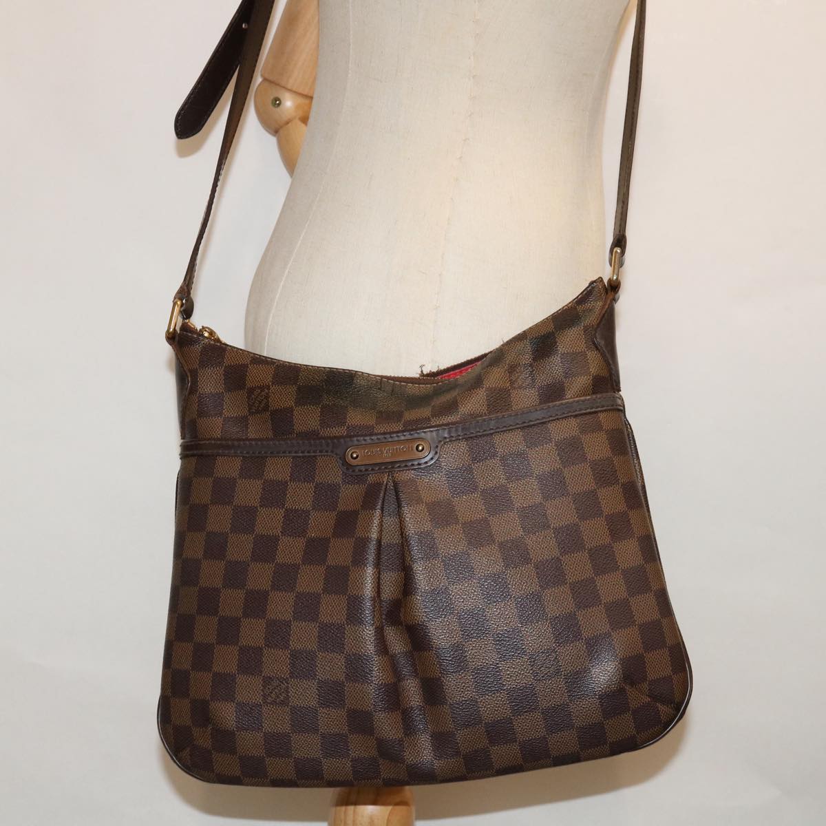 LOUIS VUITTON Damier Ebene Bloomsbury PM Shoulder Bag N42251 LV Auth 68390