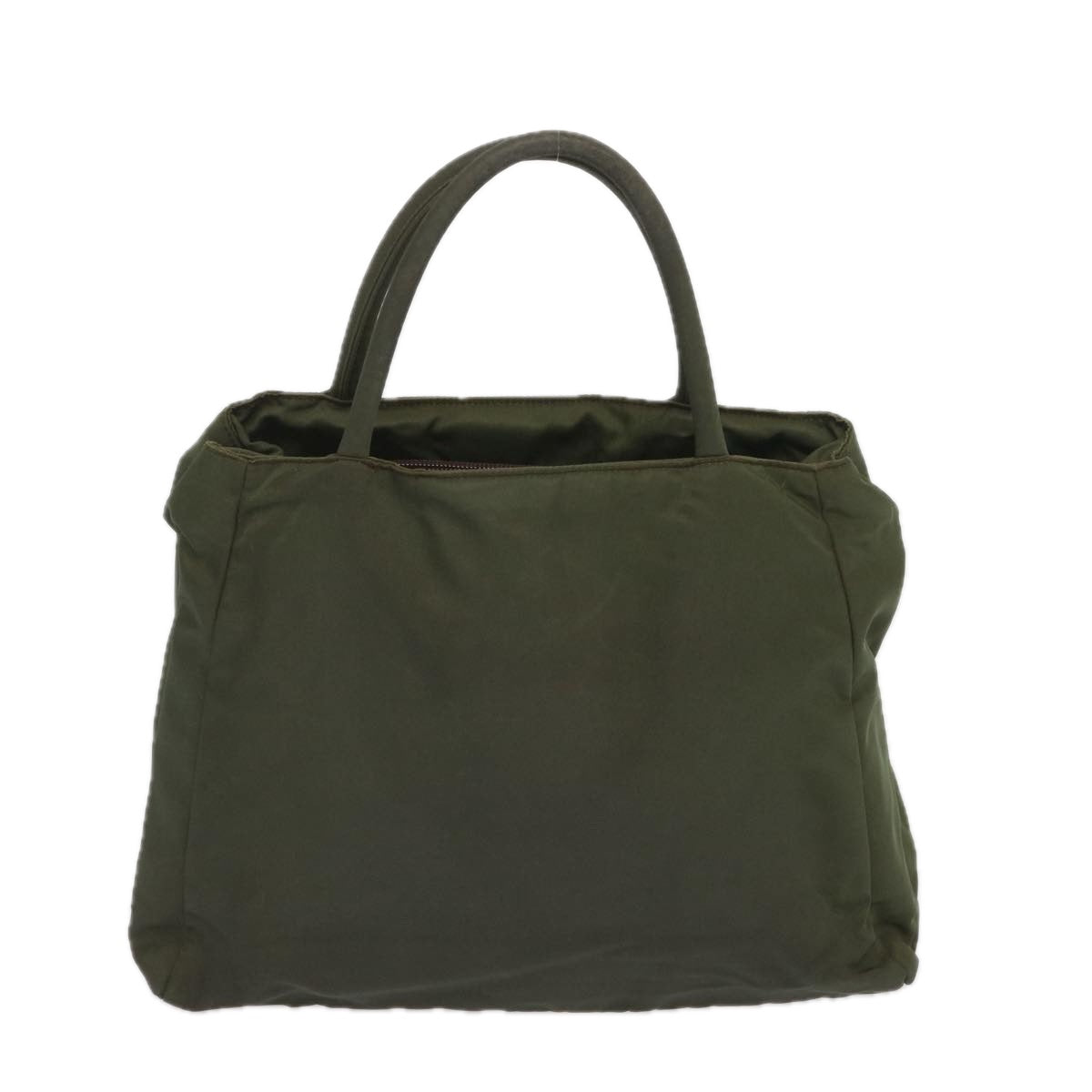 PRADA Hand Bag Nylon Khaki Auth 68397