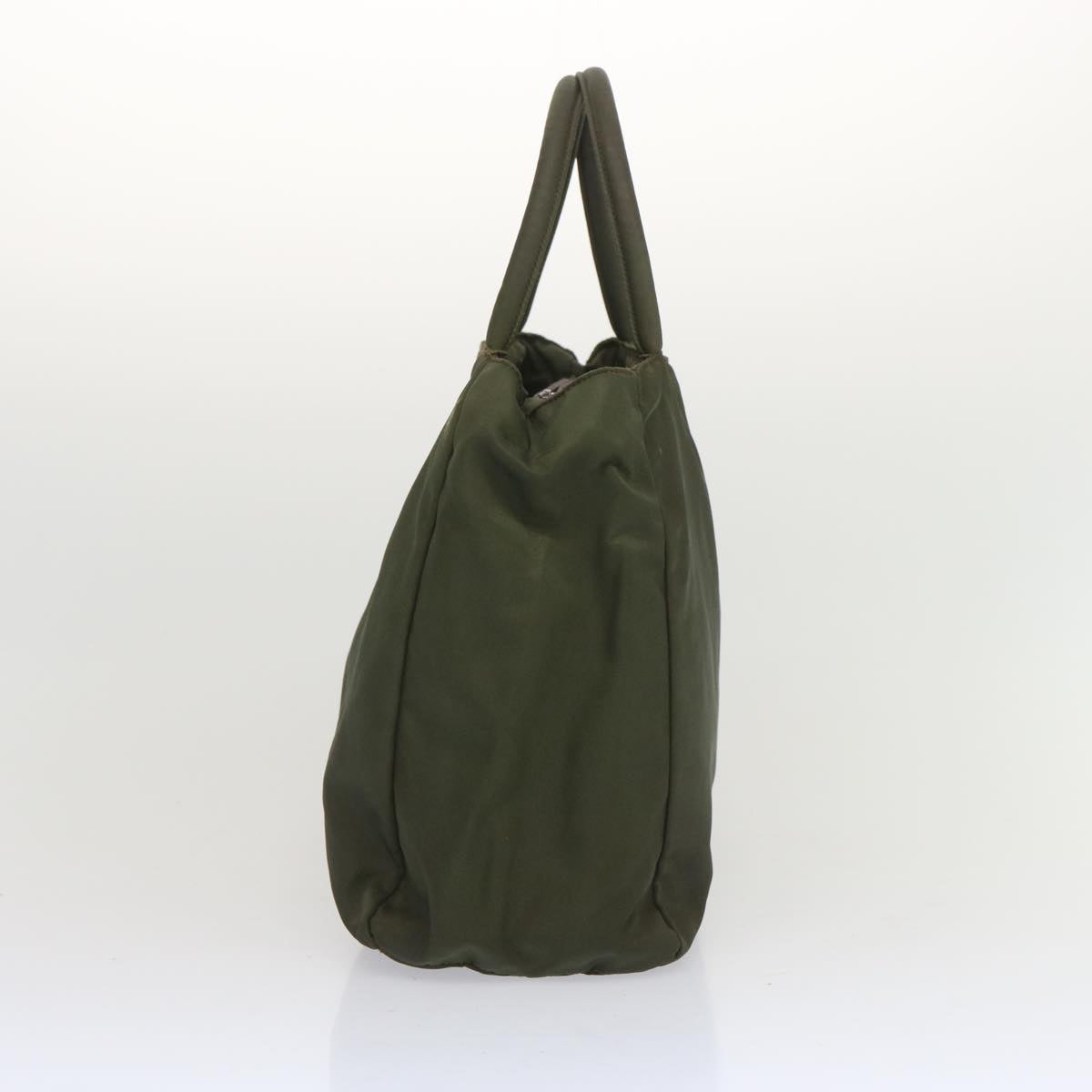 PRADA Hand Bag Nylon Khaki Auth 68397