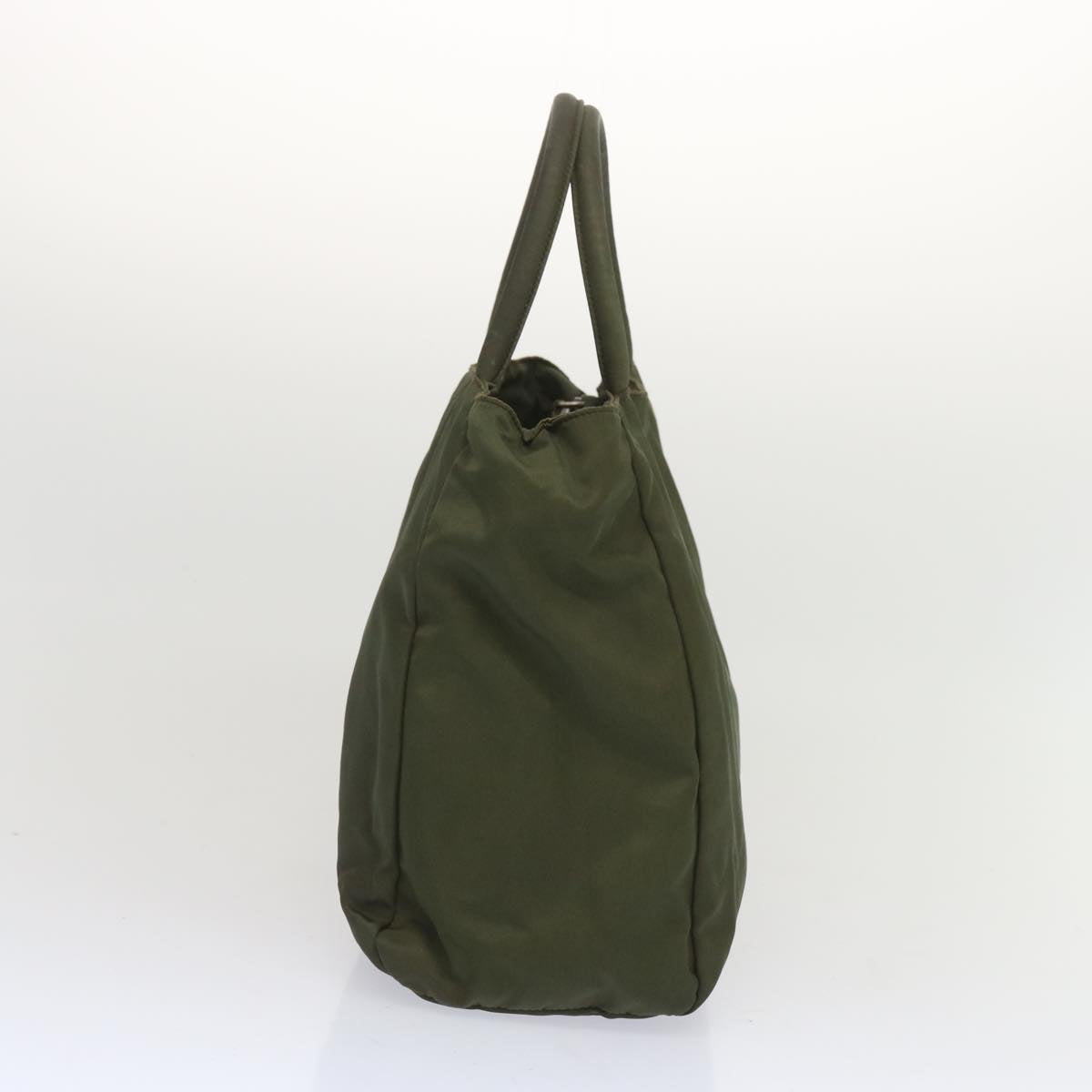 PRADA Hand Bag Nylon Khaki Auth 68397