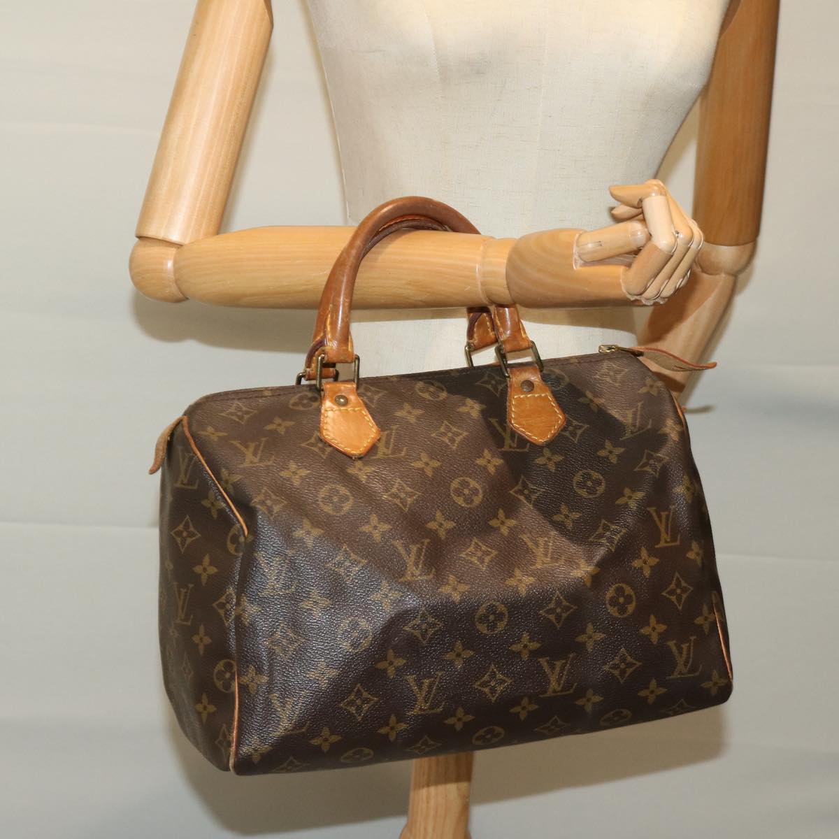 LOUIS VUITTON Monogram Speedy 30 Hand Bag M41526 LV Auth 68407