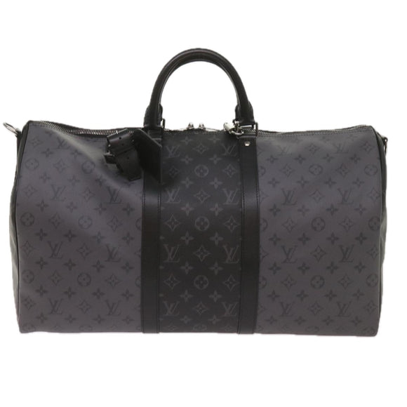 LOUIS VUITTON Eclipse Reverse Keepall Bandouliere 50 Bag M45392 LV Auth 68414A