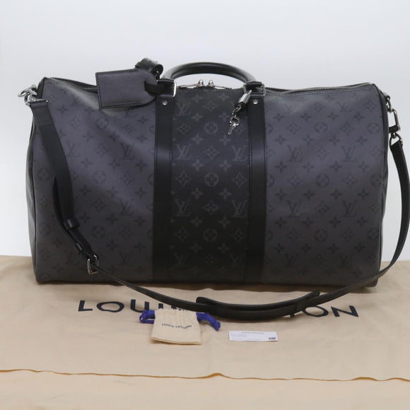 LOUIS VUITTON Eclipse Reverse Keepall Bandouliere 50 Bag M45392 LV Auth 68414SM