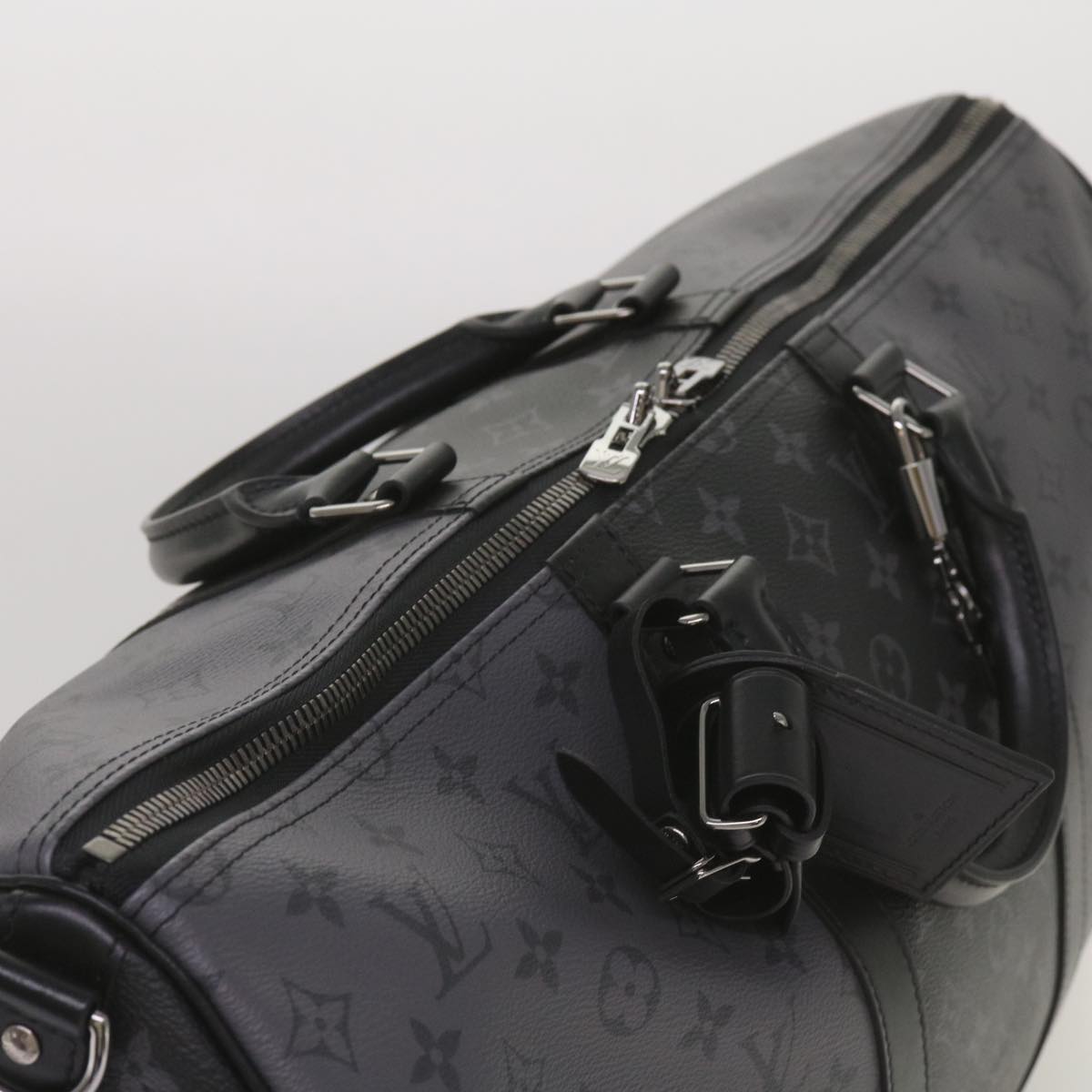 LOUIS VUITTON Eclipse Reverse Keepall Bandouliere 50 Bag M45392 LV Auth 68414A