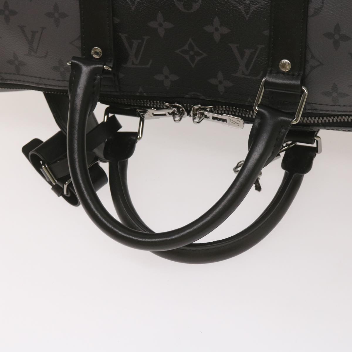 LOUIS VUITTON Eclipse Reverse Keepall Bandouliere 50 Bag M45392 LV Auth 68414A