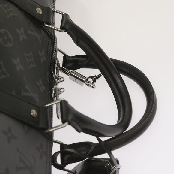 LOUIS VUITTON Eclipse Reverse Keepall Bandouliere 50 Bag M45392 LV Auth 68414SM