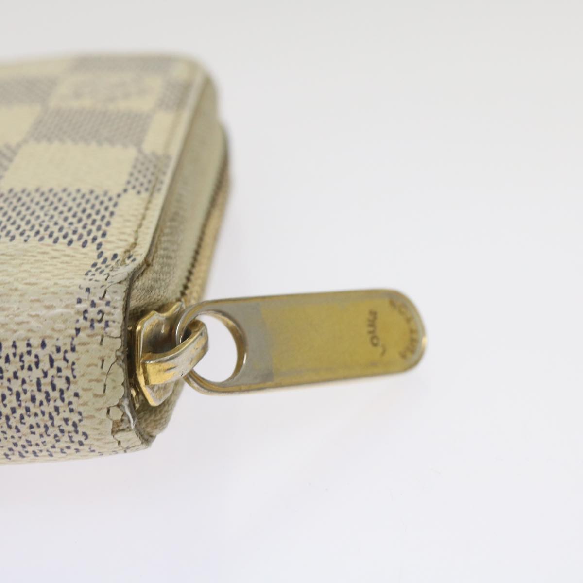 LOUIS VUITTON Damier Azur Zippy Wallet Long Wallet N63503 LV Auth 68423