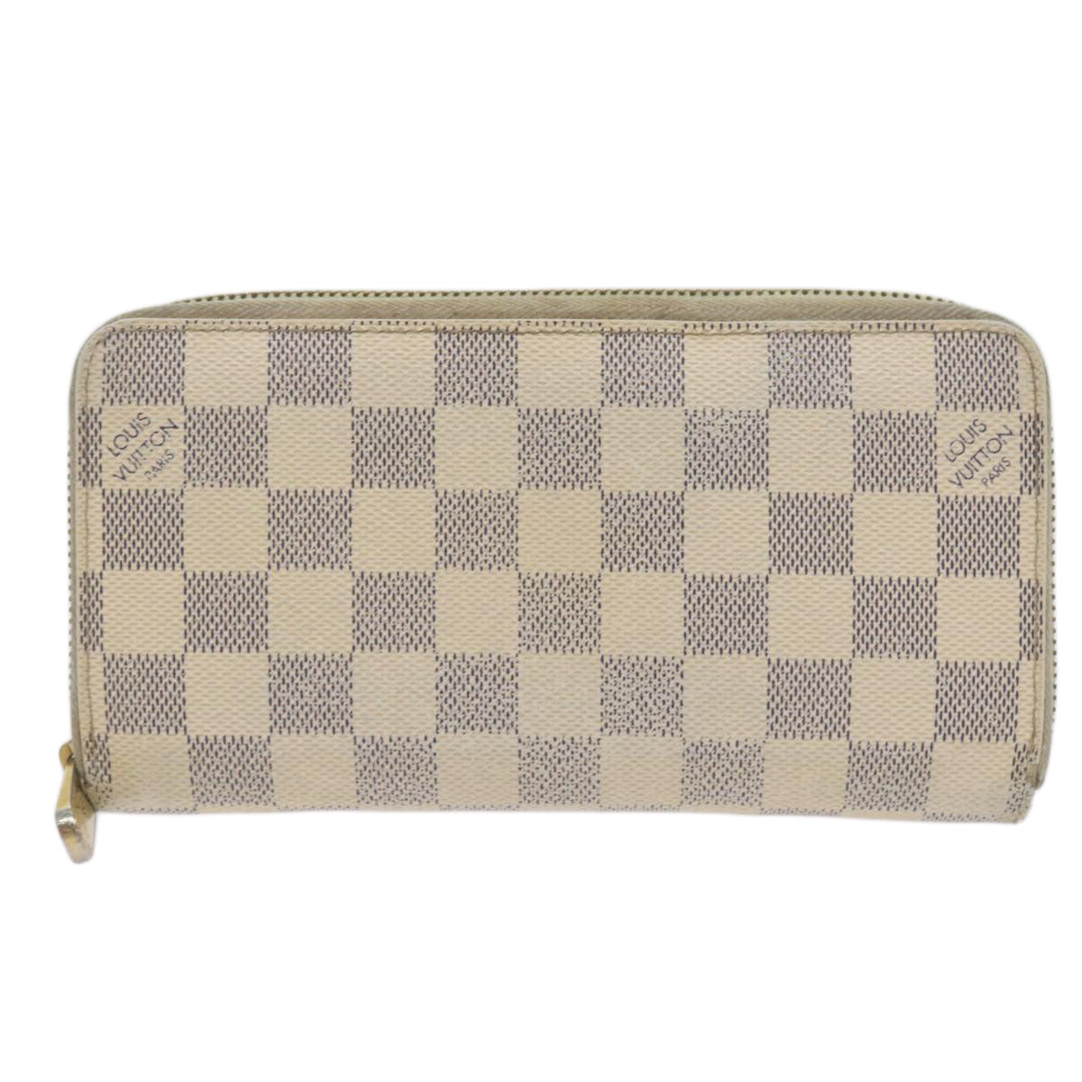 LOUIS VUITTON Damier Azur Zippy Wallet Long Wallet N63503 LV Auth 68423 - 0