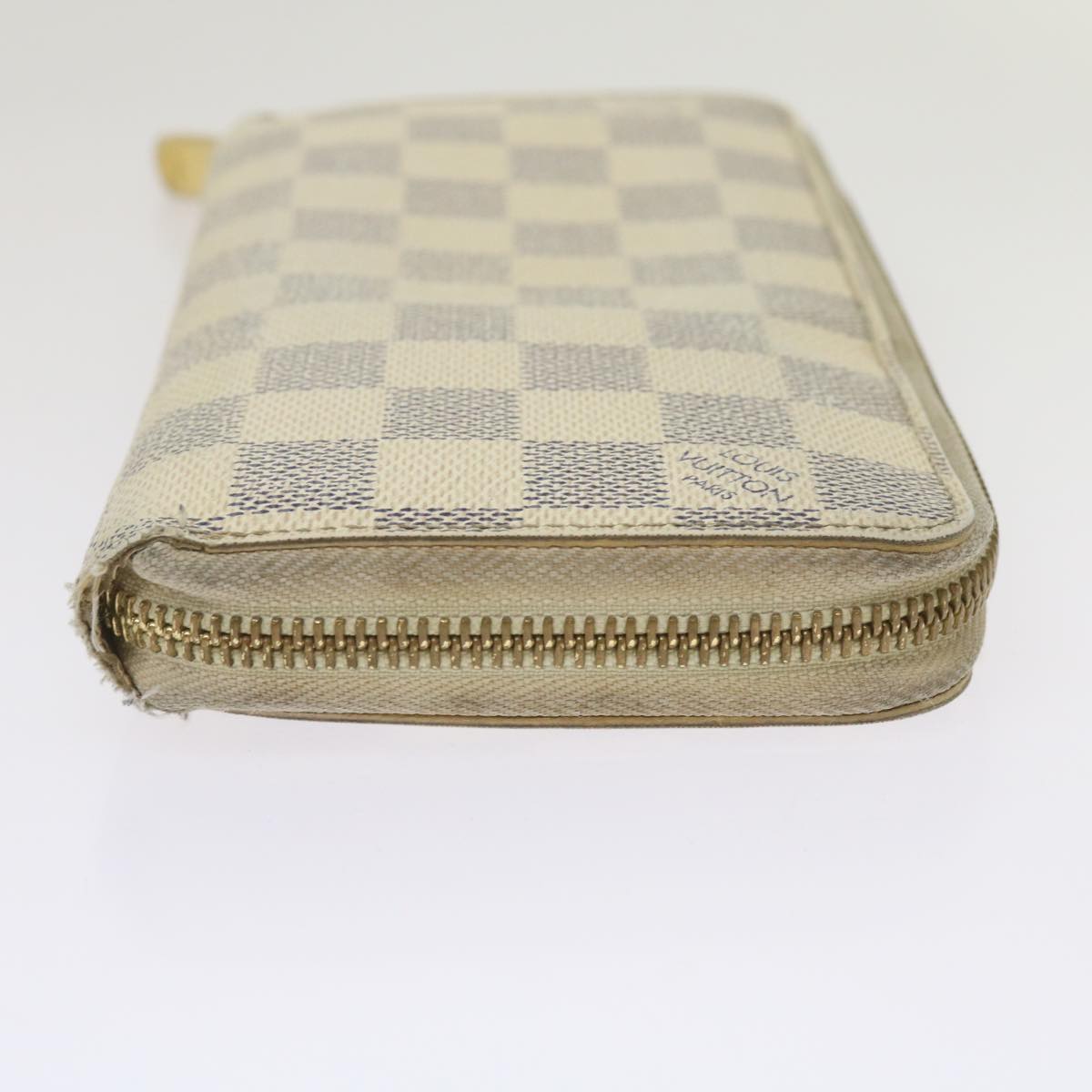 LOUIS VUITTON Damier Azur Zippy Wallet Long Wallet N63503 LV Auth 68423