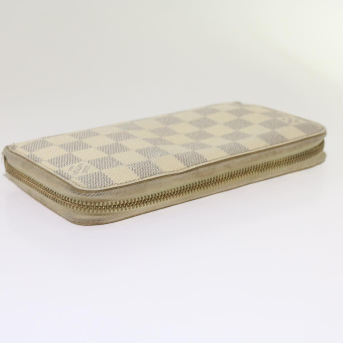 LOUIS VUITTON Damier Azur Zippy Wallet Long Wallet N63503 LV Auth 68423