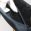 Salvatore Ferragamo Gancini Shoulder Bag Suede Black Auth 68424-11