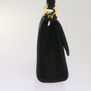 Salvatore Ferragamo Gancini Shoulder Bag Suede Black Auth 68424-4