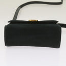 Salvatore Ferragamo Gancini Shoulder Bag Suede Black Auth 68424-5