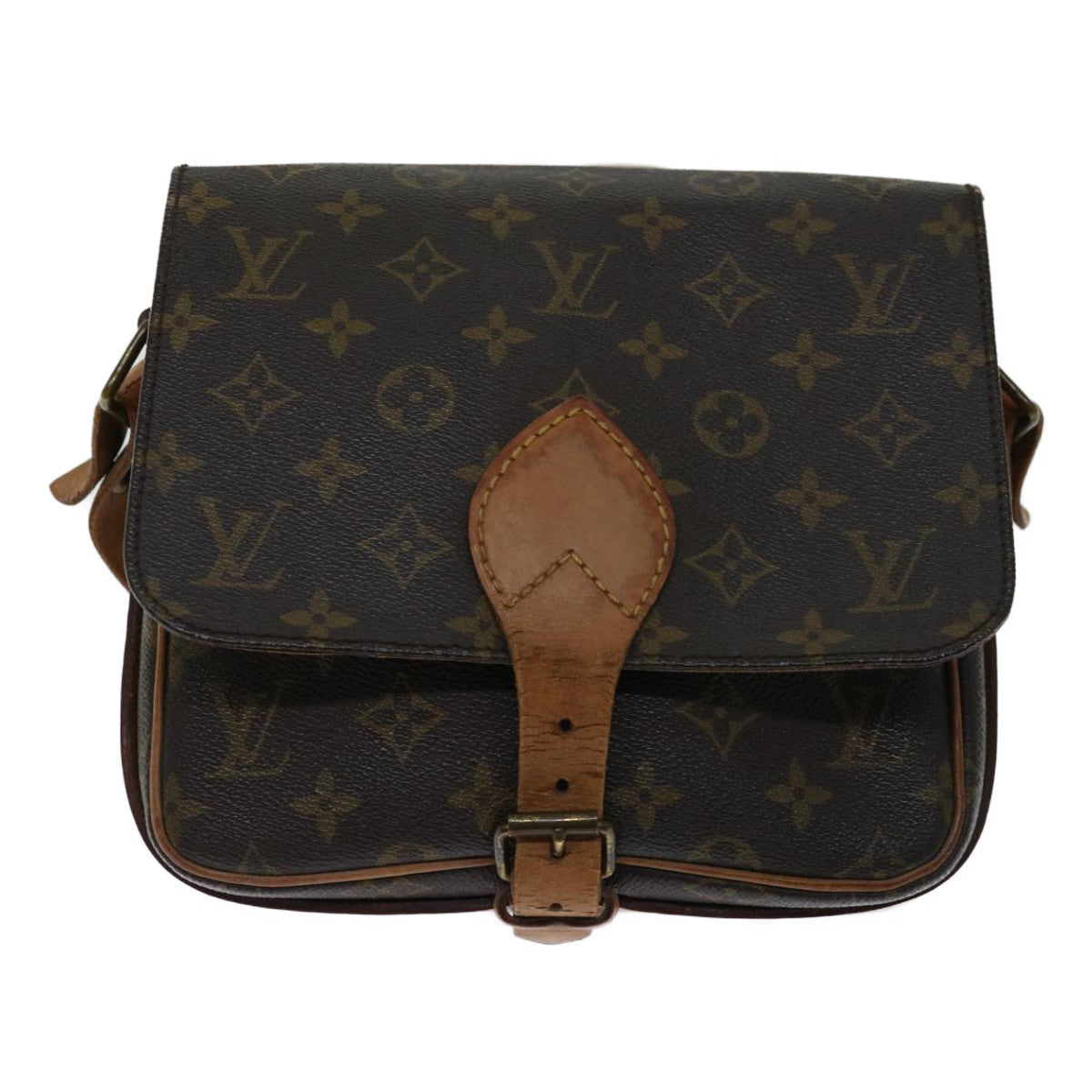 LOUIS VUITTON Monogram Cartouchiere MM Shoulder Bag M51253 LV Auth 68441