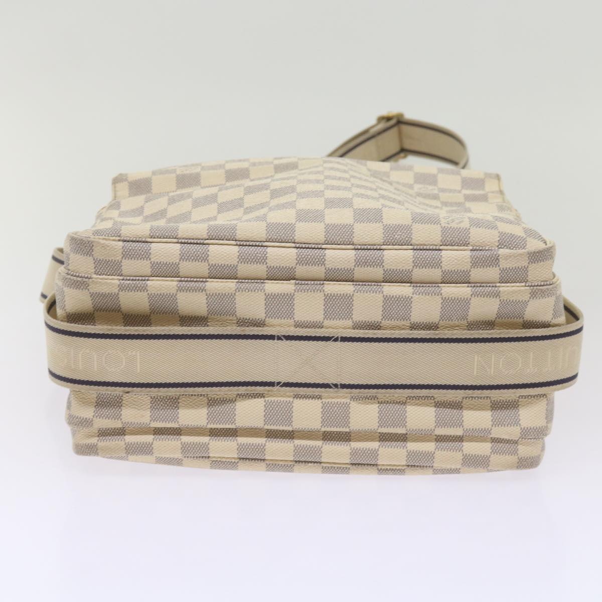 LOUIS VUITTON Damier Azur Naviglio Shoulder Bag N51189 LV Auth 68445