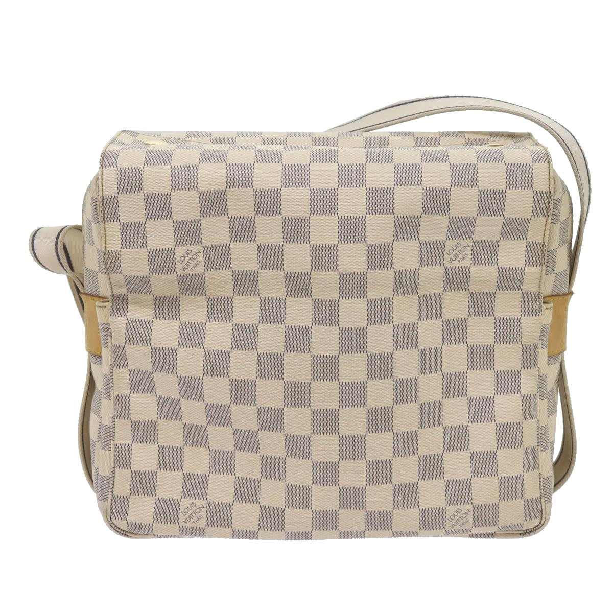 LOUIS VUITTON Damier Azur Naviglio Shoulder Bag N51189 LV Auth 68445