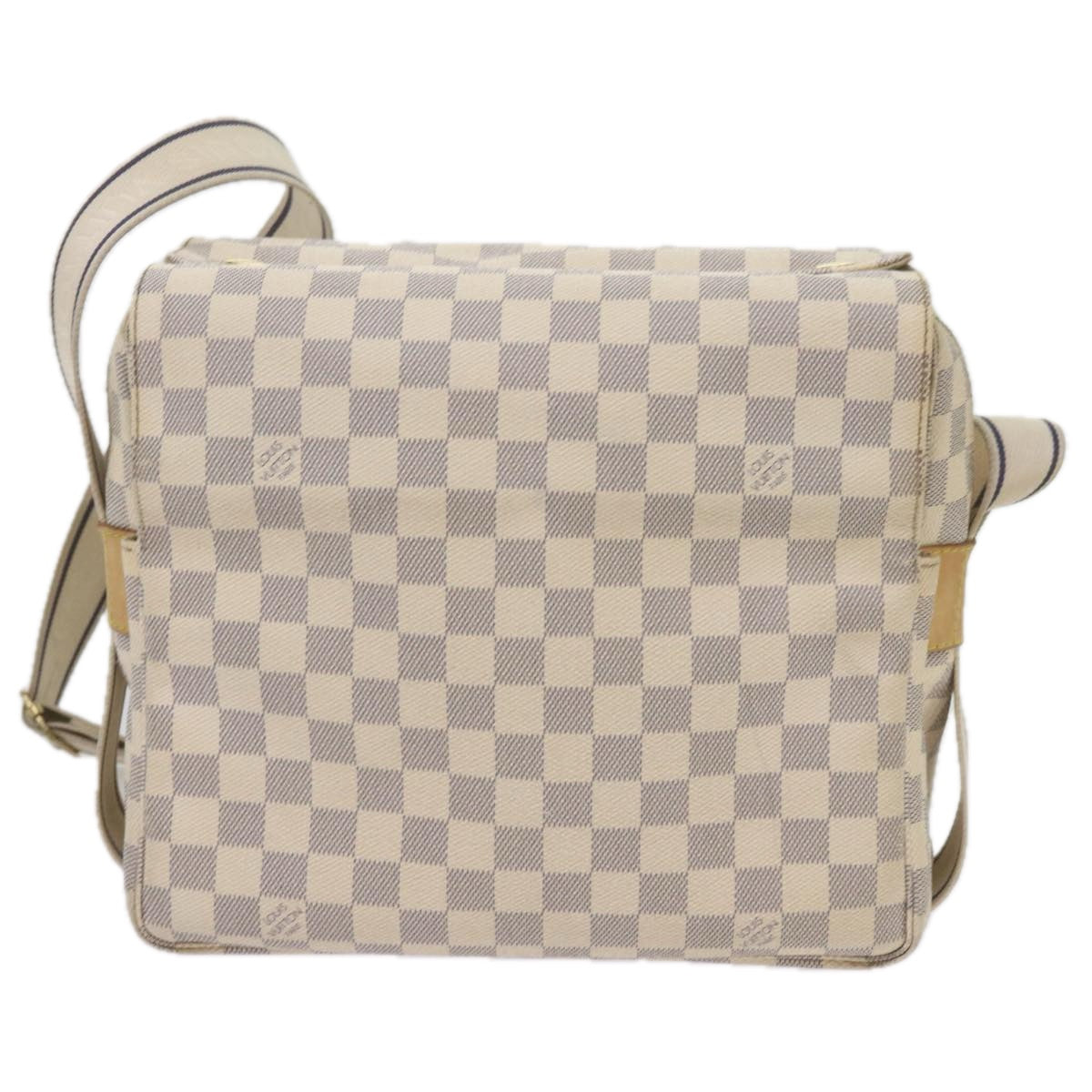 LOUIS VUITTON Damier Azur Naviglio Shoulder Bag N51189 LV Auth 68445