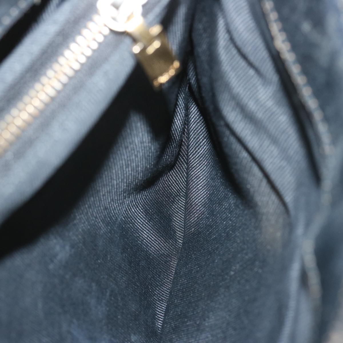 CELINE Macadam Canvas Shoulder Bag PVC Black Auth 68449