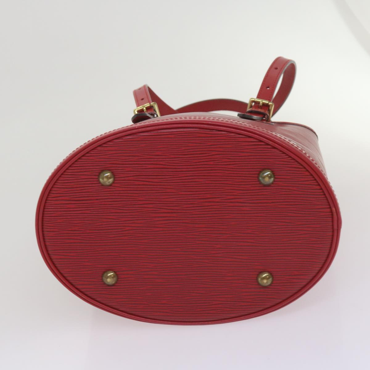 LOUIS VUITTON Epi Bucket PM Shoulder Bag Red M5899E LV Auth 68456A