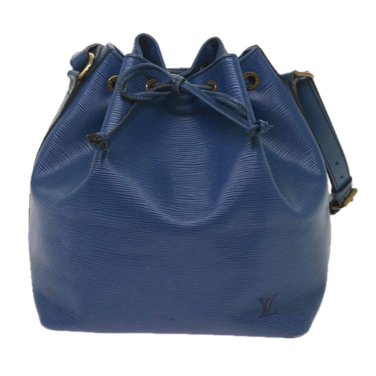 LOUIS VUITTON Epi Petit Noe Shoulder Bag Blue M44105 LV Auth 68457