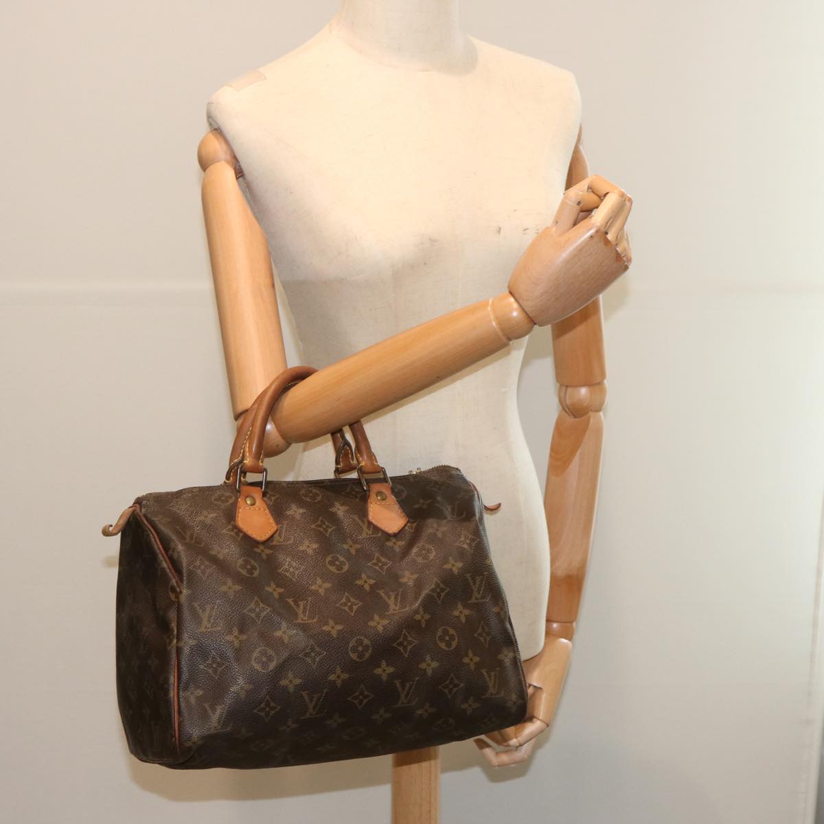 LOUIS VUITTON Monogram Speedy 30 Hand Bag M41526 LV Auth 68462