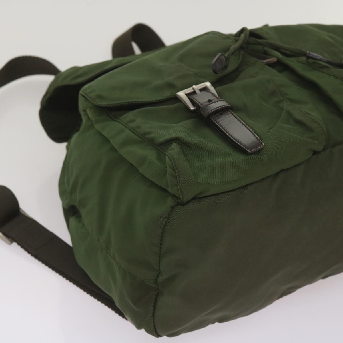 PRADA Backpack Nylon Khaki Auth 68473