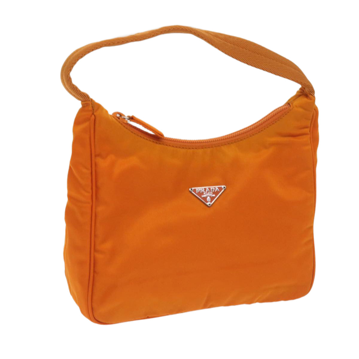 PRADA Hand Bag Nylon Orange Auth 68495