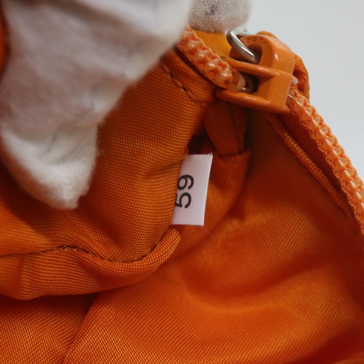 PRADA Hand Bag Nylon Orange Auth 68495
