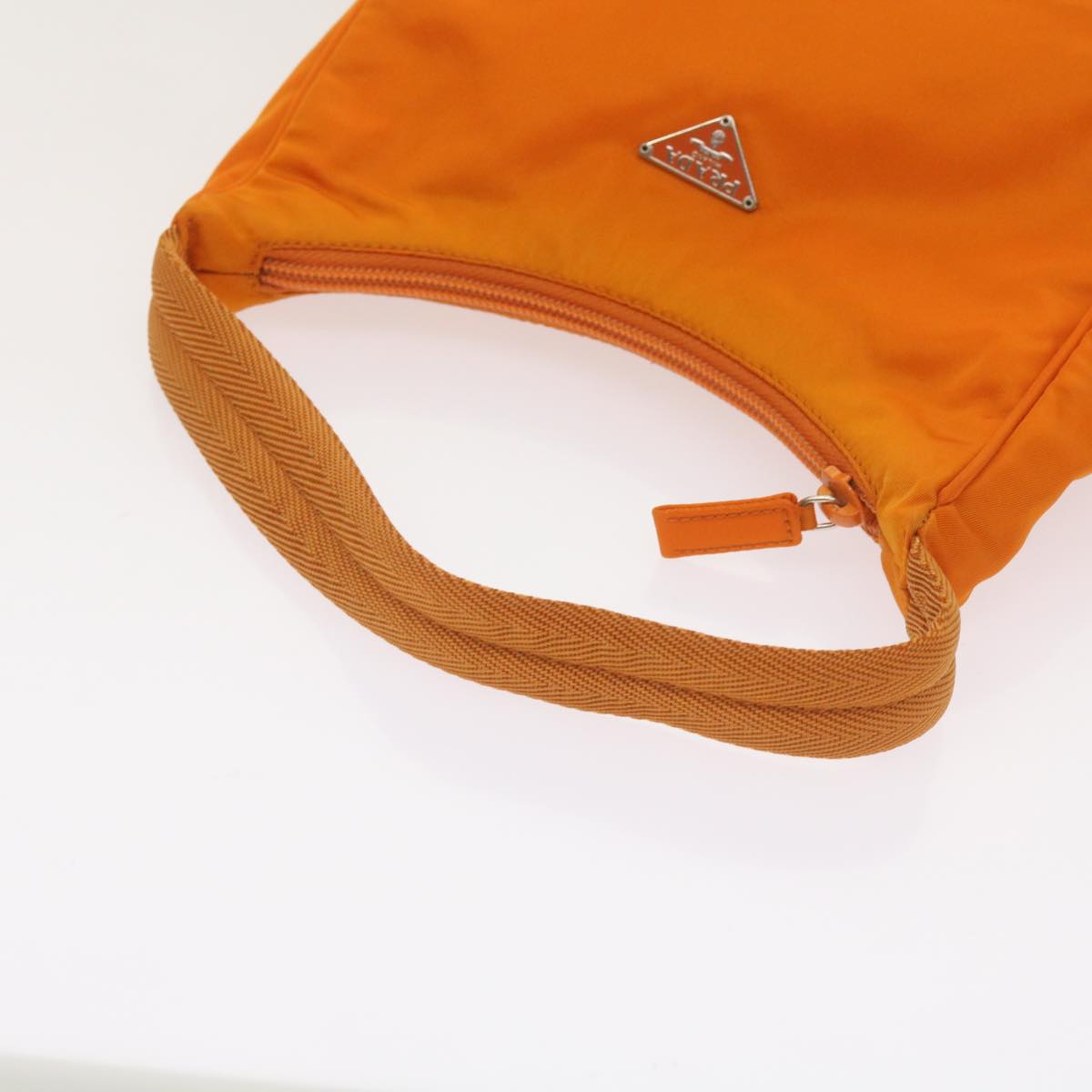 PRADA Hand Bag Nylon Orange Auth 68495