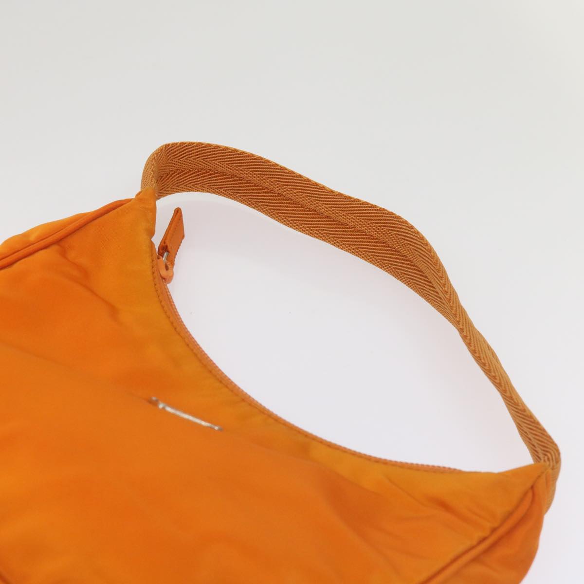 PRADA Hand Bag Nylon Orange Auth 68495