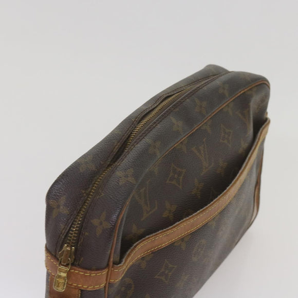 LOUIS VUITTON Monogram Compiegne 28 Clutch Bag M51845 LV Auth 68497