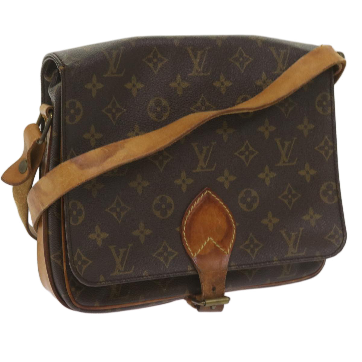 LOUIS VUITTON Monogram Cartouchiere GM Shoulder Bag M51252 LV Auth 68502