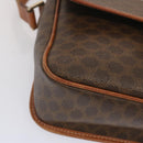 CELINE Macadam Canvas Shoulder Bag PVC Leather Brown Auth 68506-15